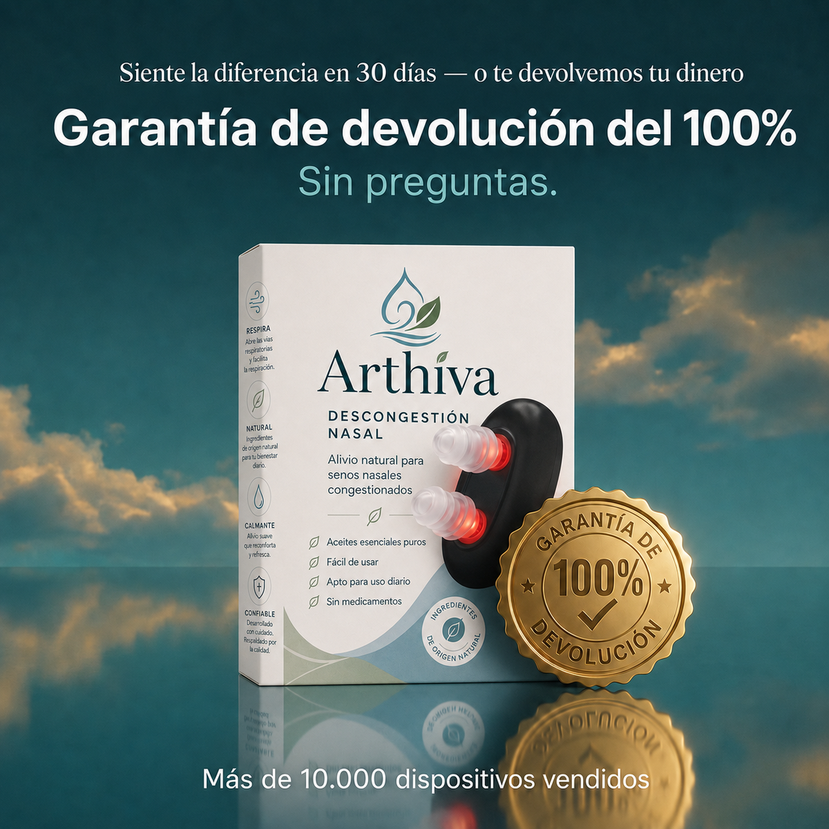 Arthiva Breathe | Alivio Luz roja Nasal